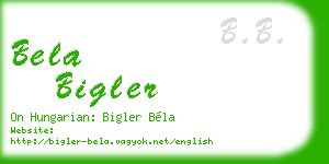 bela bigler business card